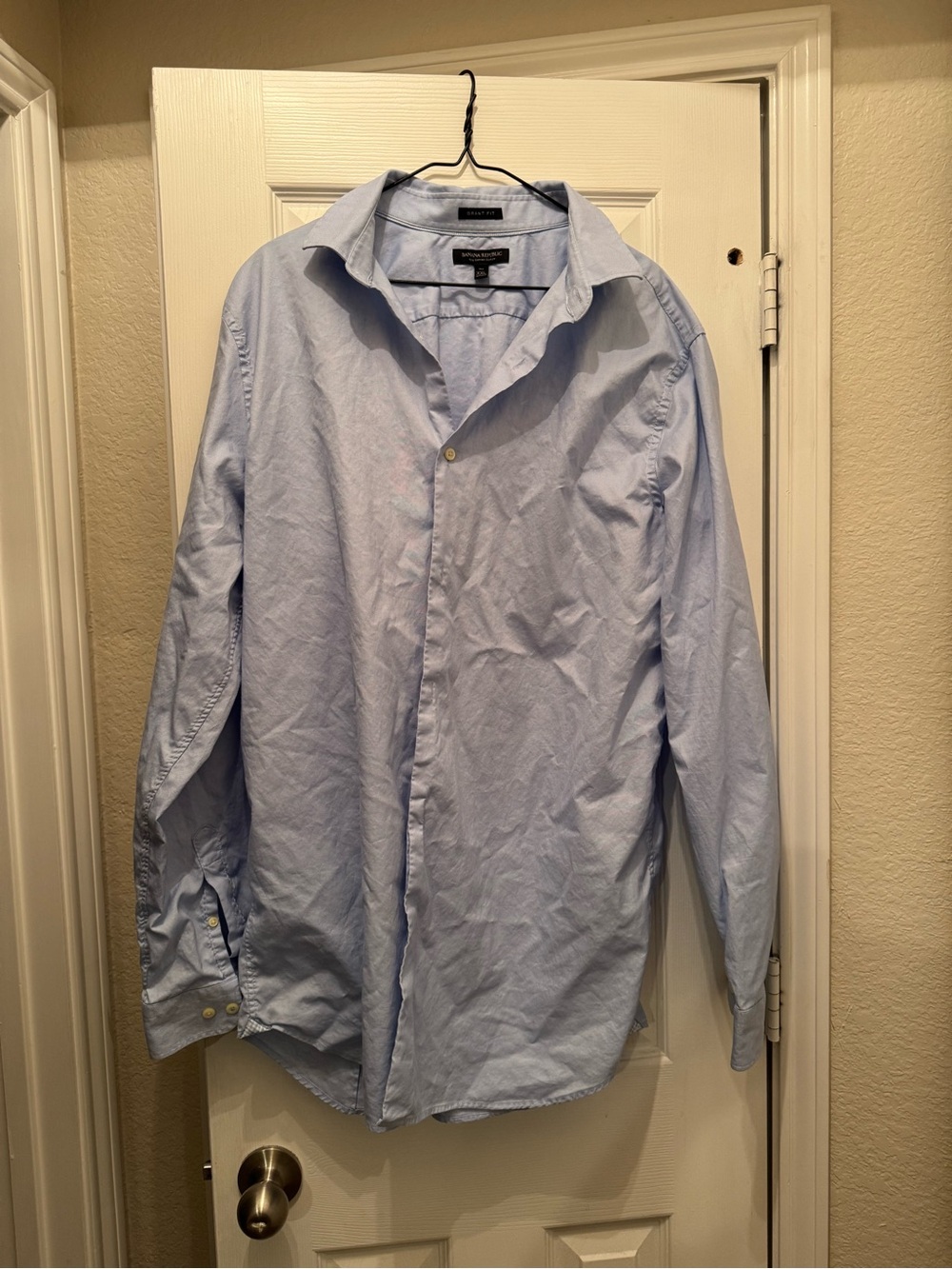 Banana Republic Grant Fit Tall XXL Light Blue Button Down Shirt